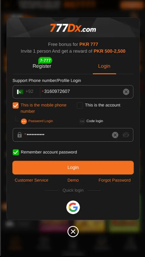 777DX Login